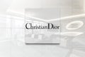 Christian dior on glossy office wall realistic texture